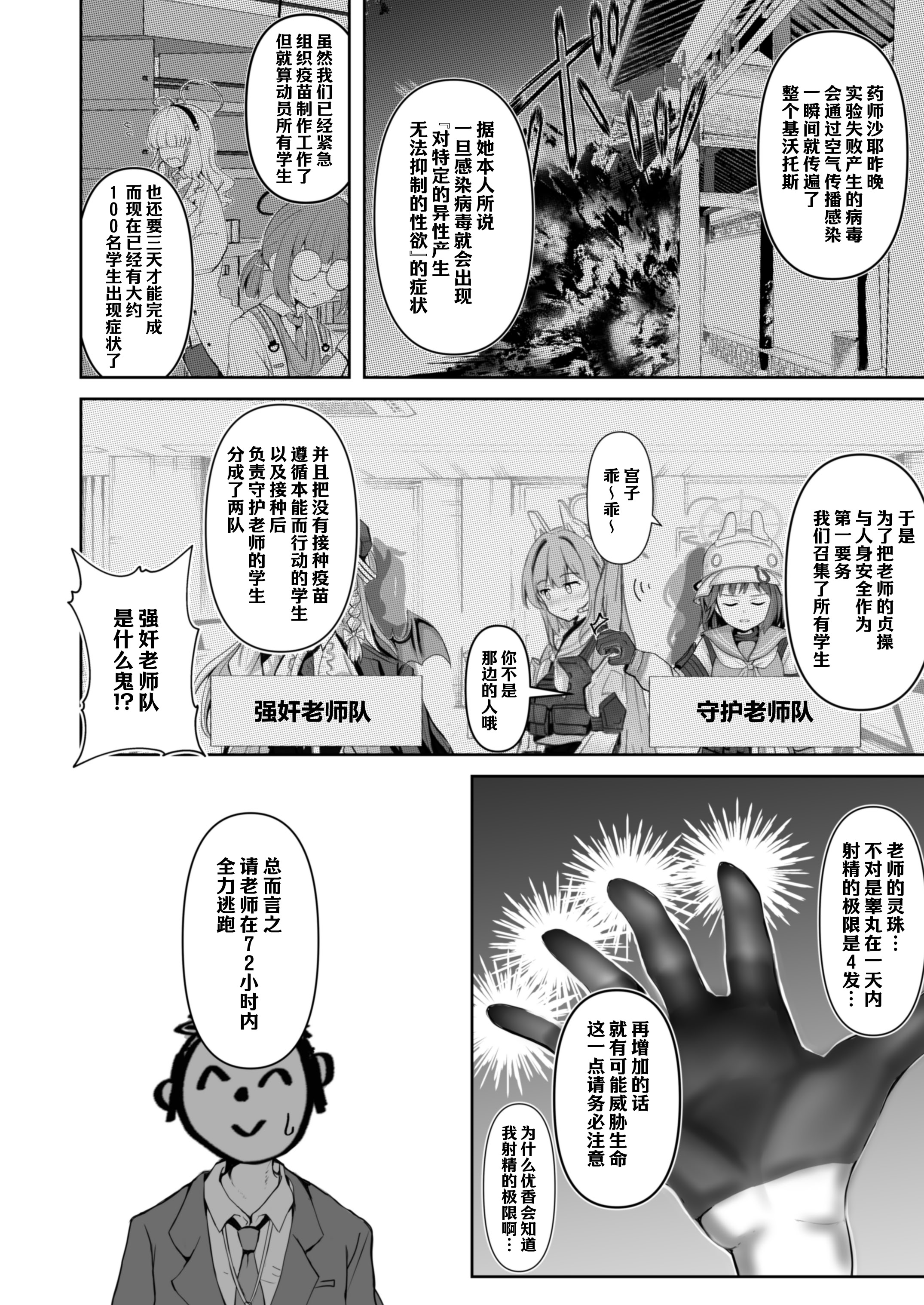 (C106) [CROSSTAR (GX)] 先生のことが大大大大大好きな100人の生徒から逃げ切れ (ブルーアーカイブ) 5