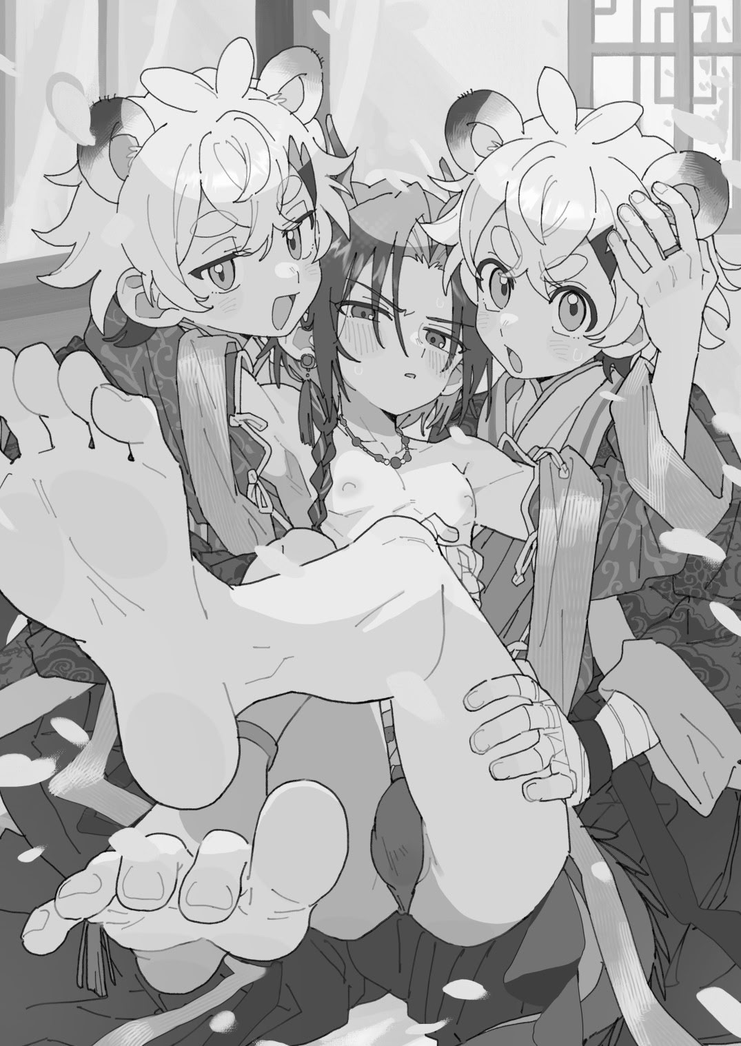 [日本漫画] [ポメテオ (えのとう)] 白虎くんと青龍3～白虎分身編 单本,萝莉,足控,群P#[30P]-2