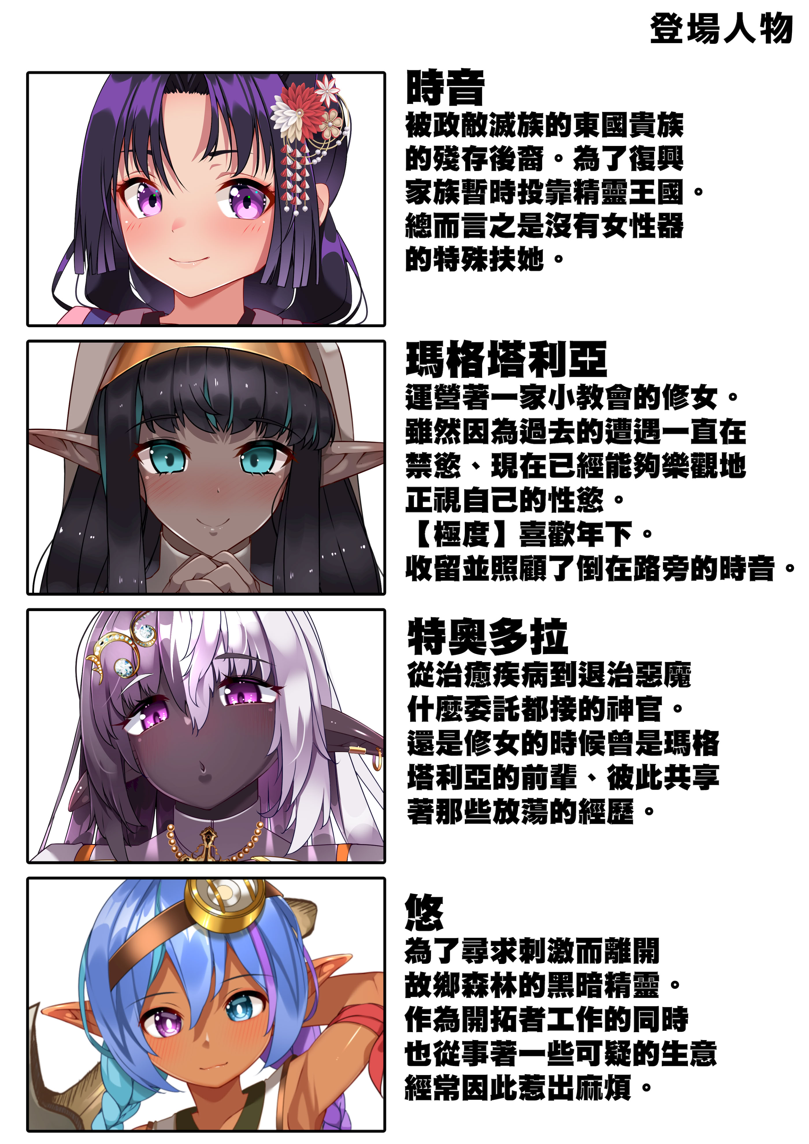 [日本漫画] [朝風の雫 (朝風あびす)] ディックガールとふたなりダークエルフと小人化・胎内回帰。｜帶把女孩、扶她暗精靈和小人化·胎內回歸 单本,萝莉,调教,扶她futa,单女#[33P]-4