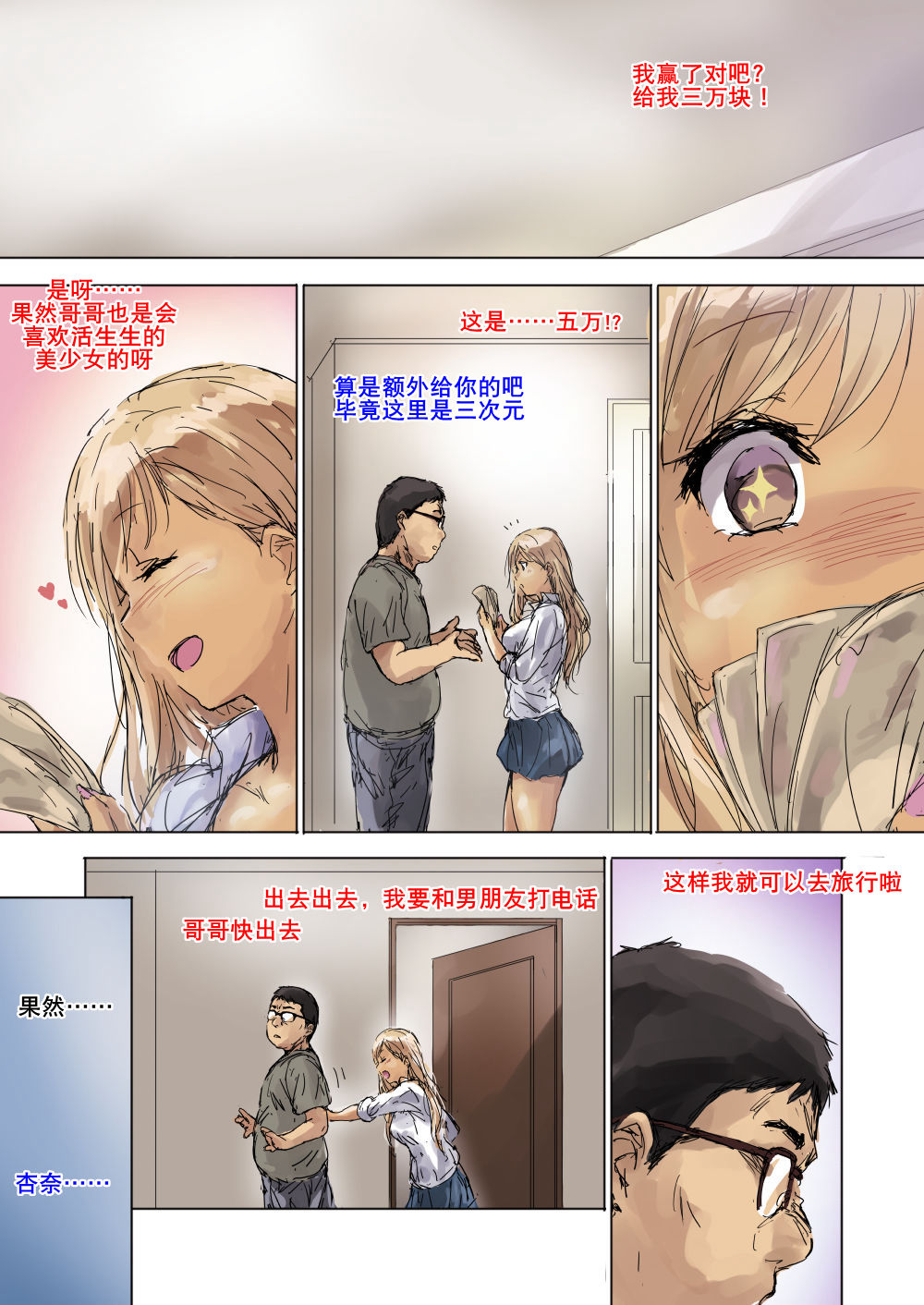 [日本漫画] ナマイキギャルな妹はキモオタ兄チンで更生しました 单本,眼镜,黑丝丝袜#[36P]-9