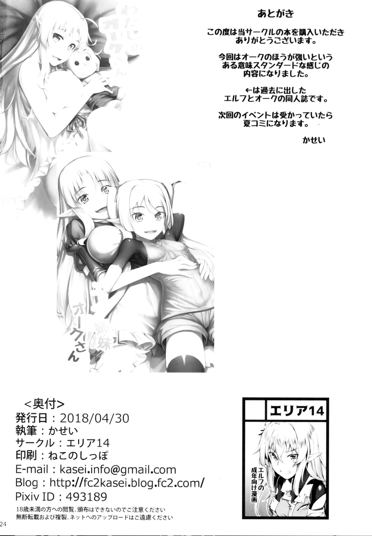 [日本漫画] (COMIC1☆13) [Area14 (Kasei)] Orc ni Torawareta Elf wa  单本,肛门,强奸,群P,内射中出#[26P]-26