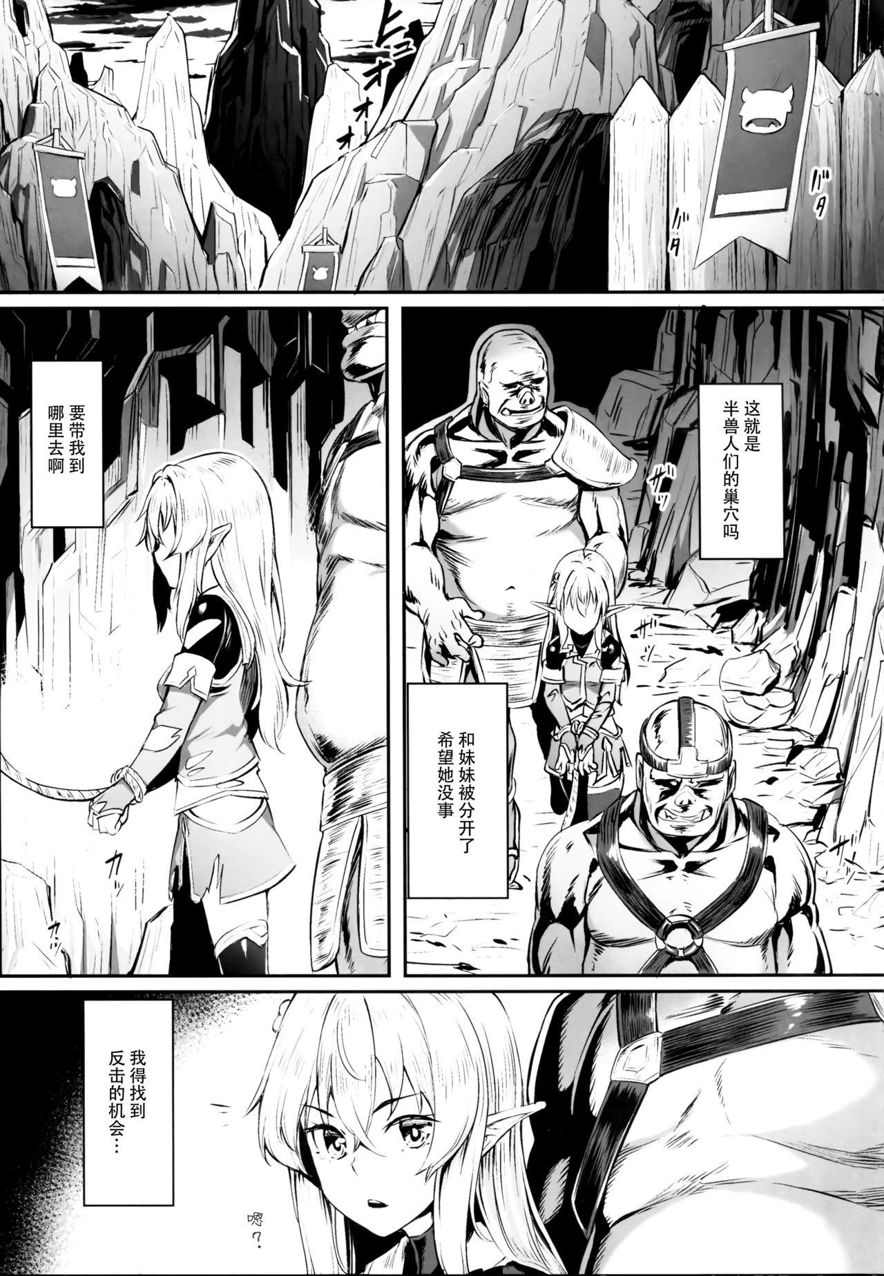[日本漫画] (COMIC1☆13) [Area14 (Kasei)] Orc ni Torawareta Elf wa  单本,肛门,强奸,群P,内射中出#[26P]-5