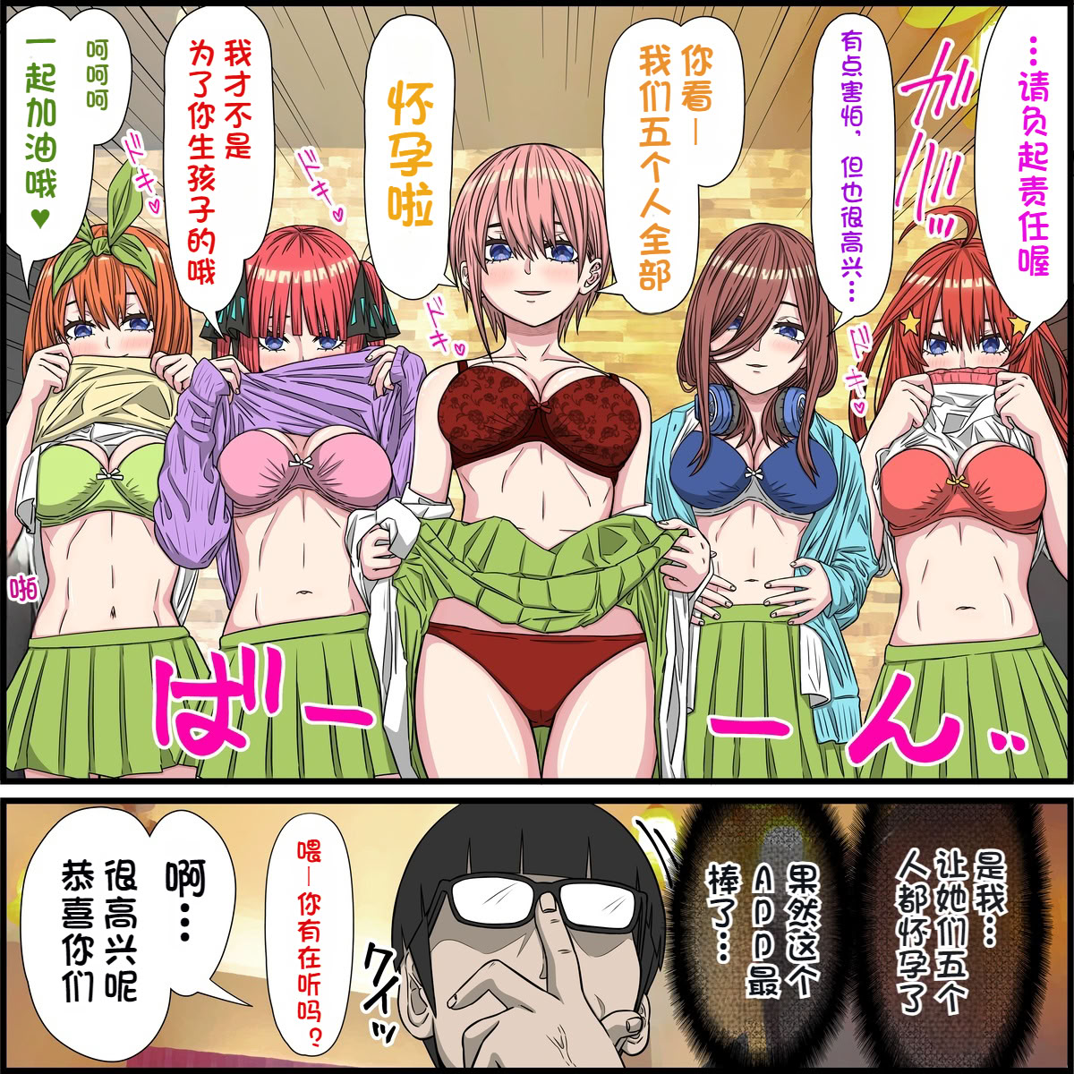 [日本漫画] [バナナスタイル] 五等分の花嫁【その後編】アニキャラとセックルできるアプリ [機翻] 单本,全彩,后宫#[41P]-8
