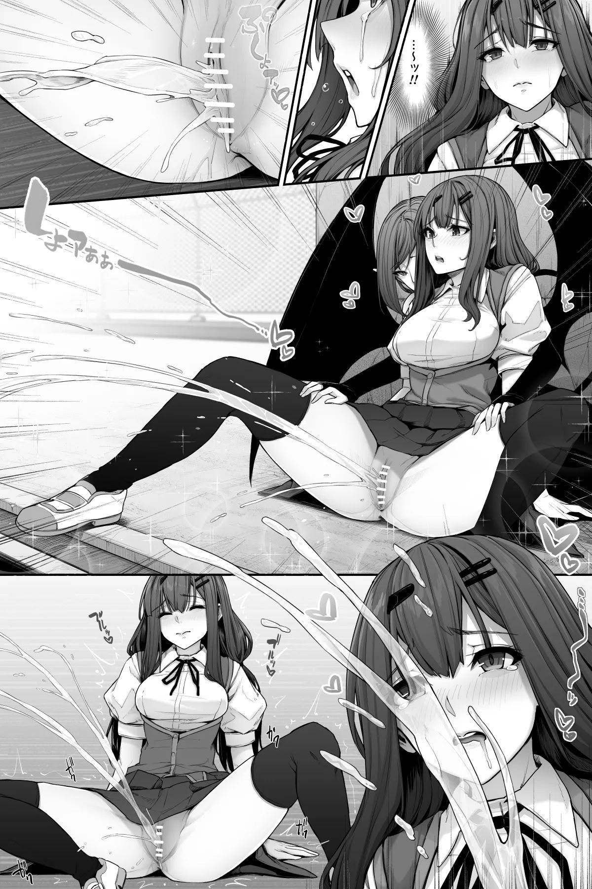 [日本漫画] [ここまち] サキュバスに尿意を吸われておしっこさせてもらえない！ [中国翻訳] 单本,御姐女王,女同百合,黑丝丝袜,女学生制服,制服#[19P]-14