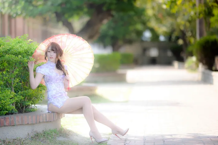 [爱美足] NO.040 Listening 旗袍絲襪高跟美腿外拍 街拍#[87P]-10
