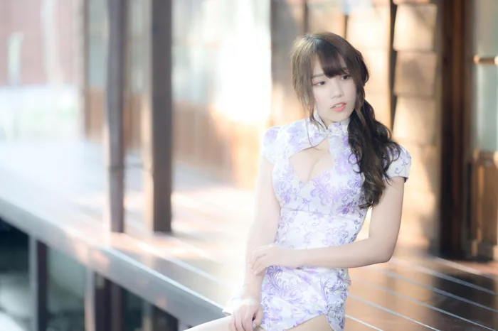 [爱美足] NO.040 Listening 旗袍絲襪高跟美腿外拍 街拍#[87P]-13