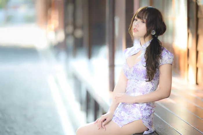 [爱美足] NO.040 Listening 旗袍絲襪高跟美腿外拍 街拍#[87P]-17