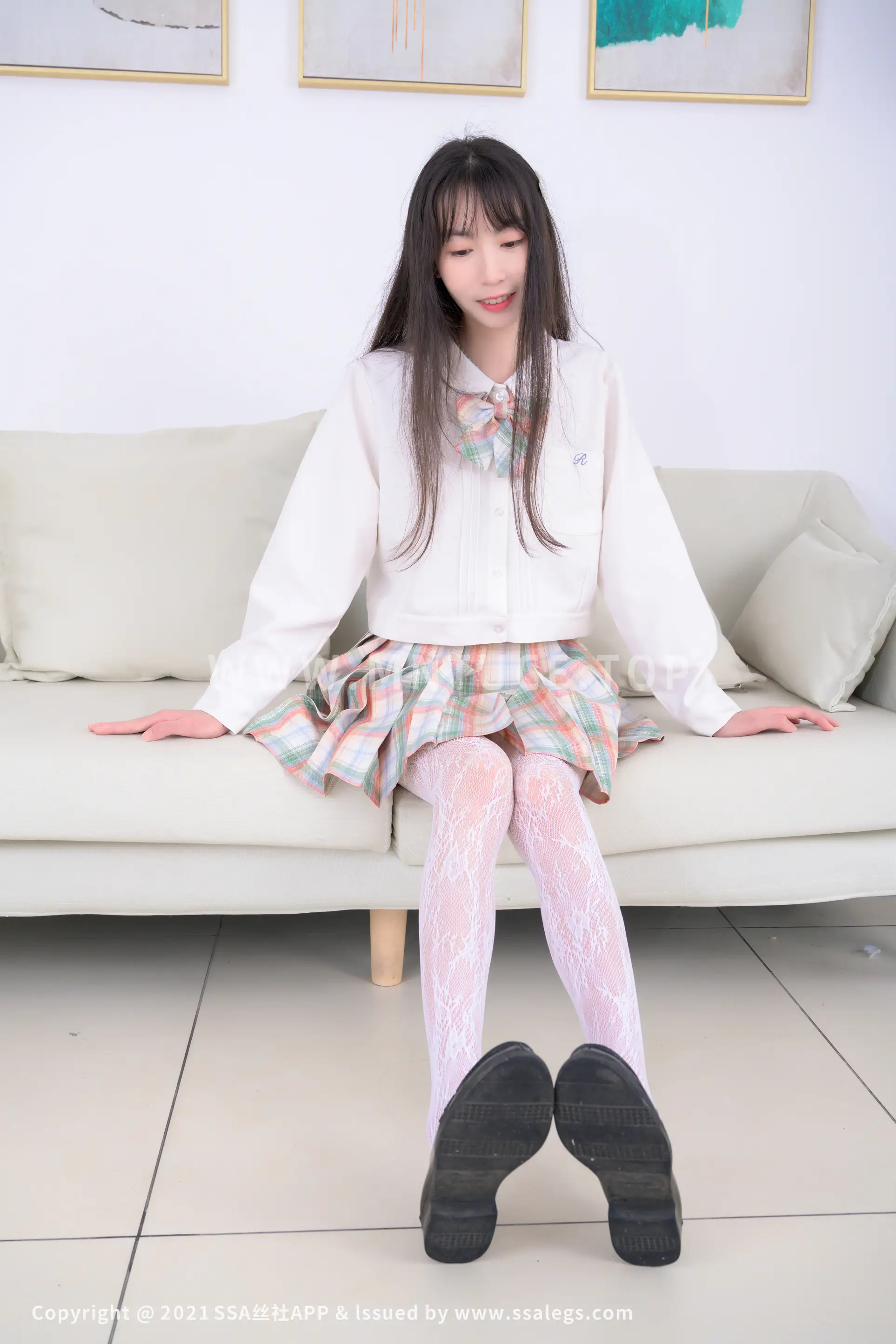 [爱美足] NO.676 腿模团团的白色网袜(上) 丝社#[109P]-24