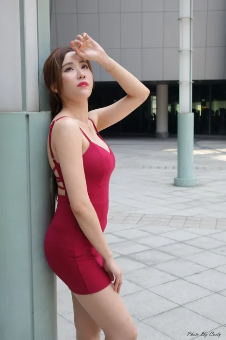 [爱美足] NO.042 Dora 吊带紧身裙 高跟美腿外拍 街拍#[106P]-3