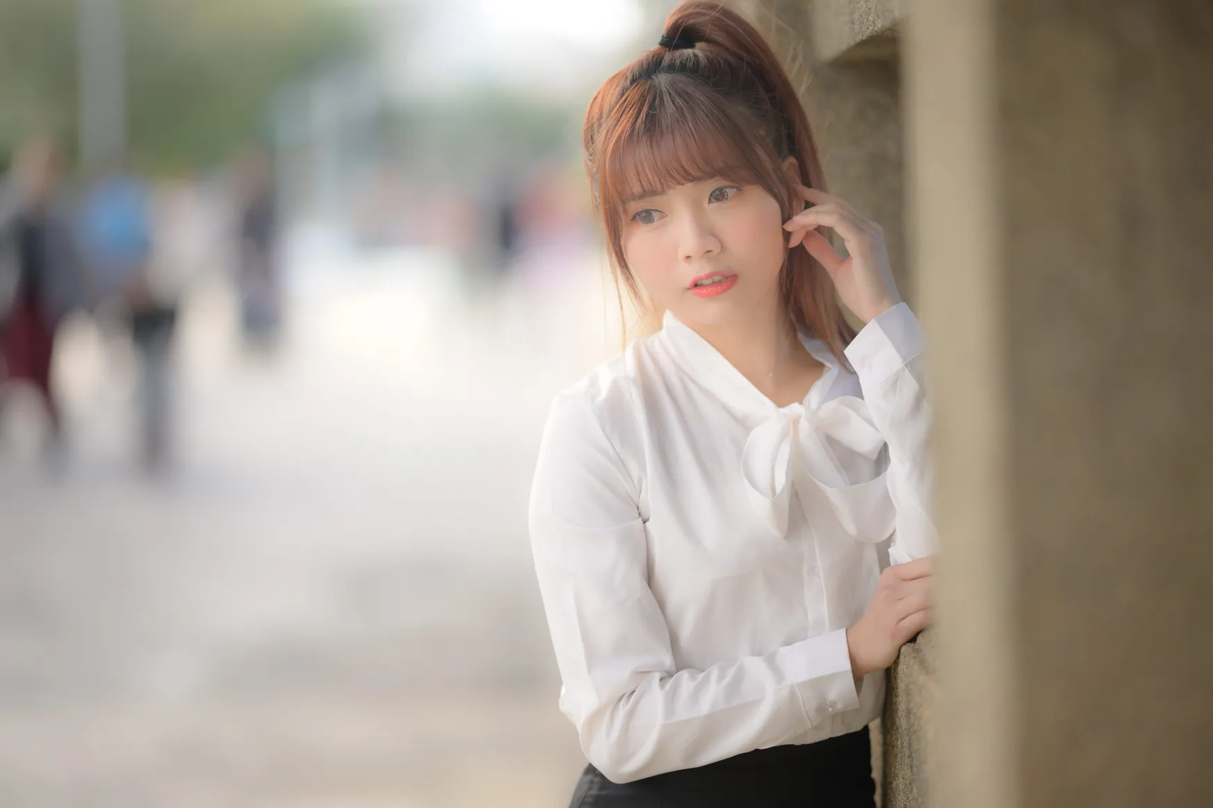[Mzsock] NO.237 OL black silk uniform high heels street photography#[105P]-6