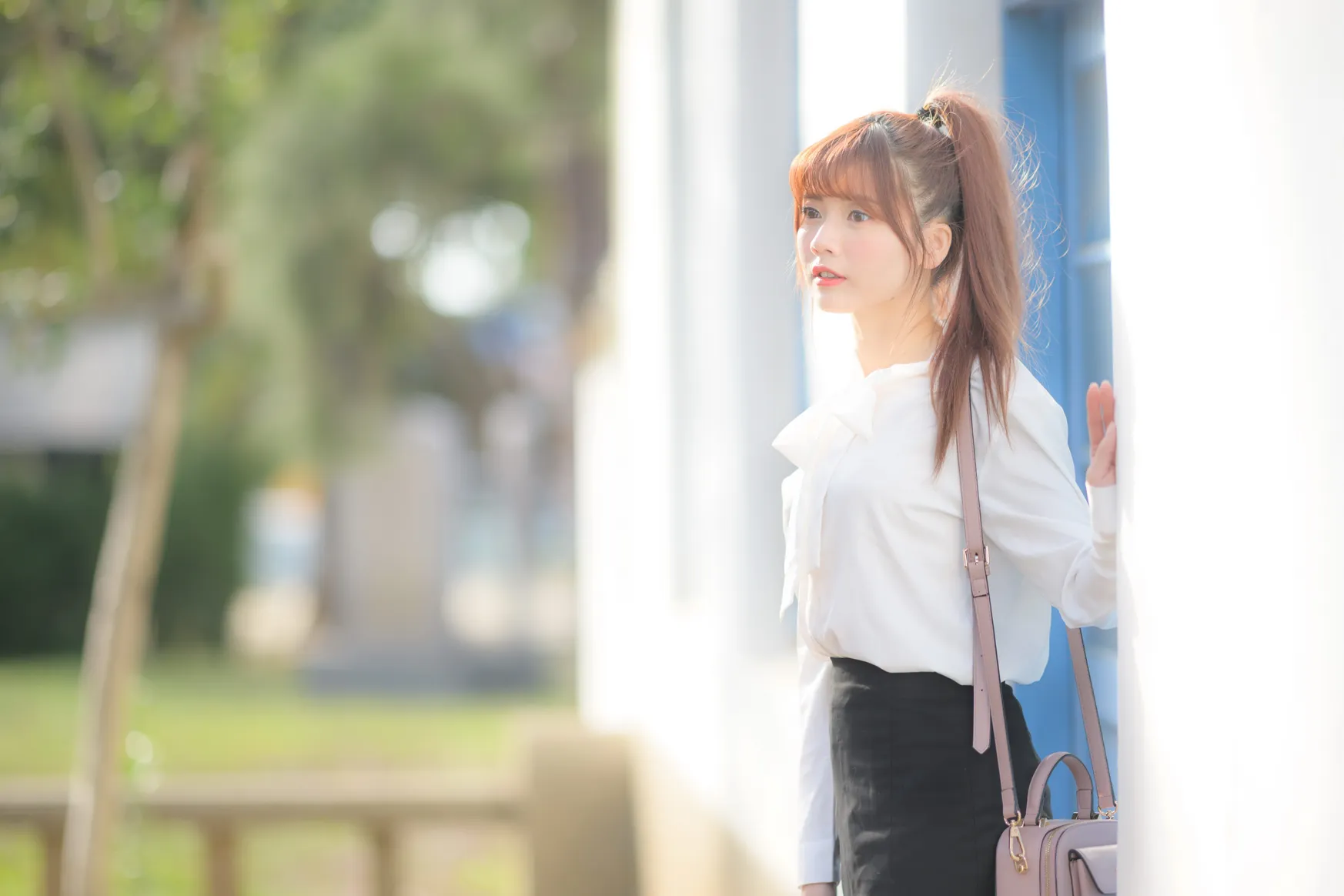 [Mzsock] NO.237 OL black silk uniform high heels street photography#[105P]-2