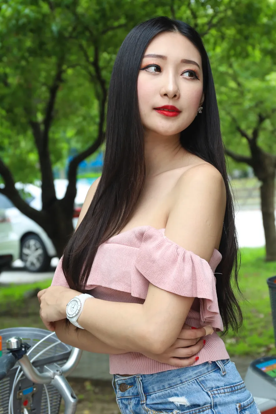 [爱美足] NO.133 吴采婕 牛仔短裤高跟美腿 街拍#[54P]-3