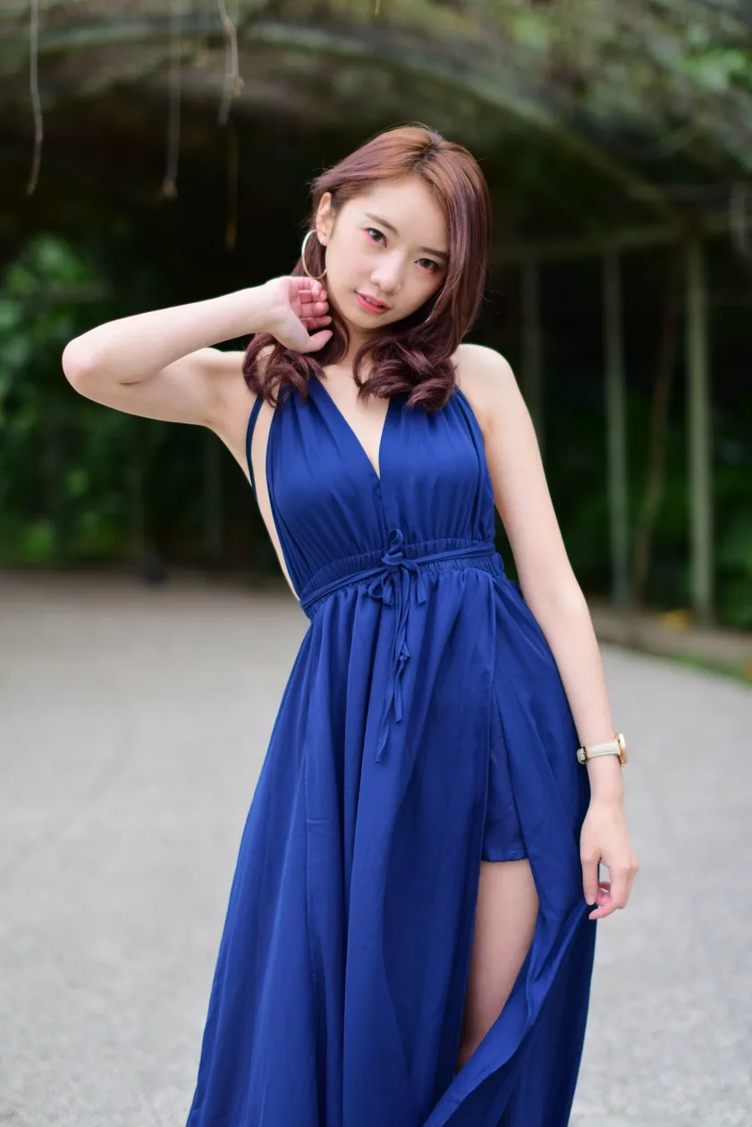 [Mzsock] NO.178 Youbao long skirt with high slits and high legs street photography#[105P]-2