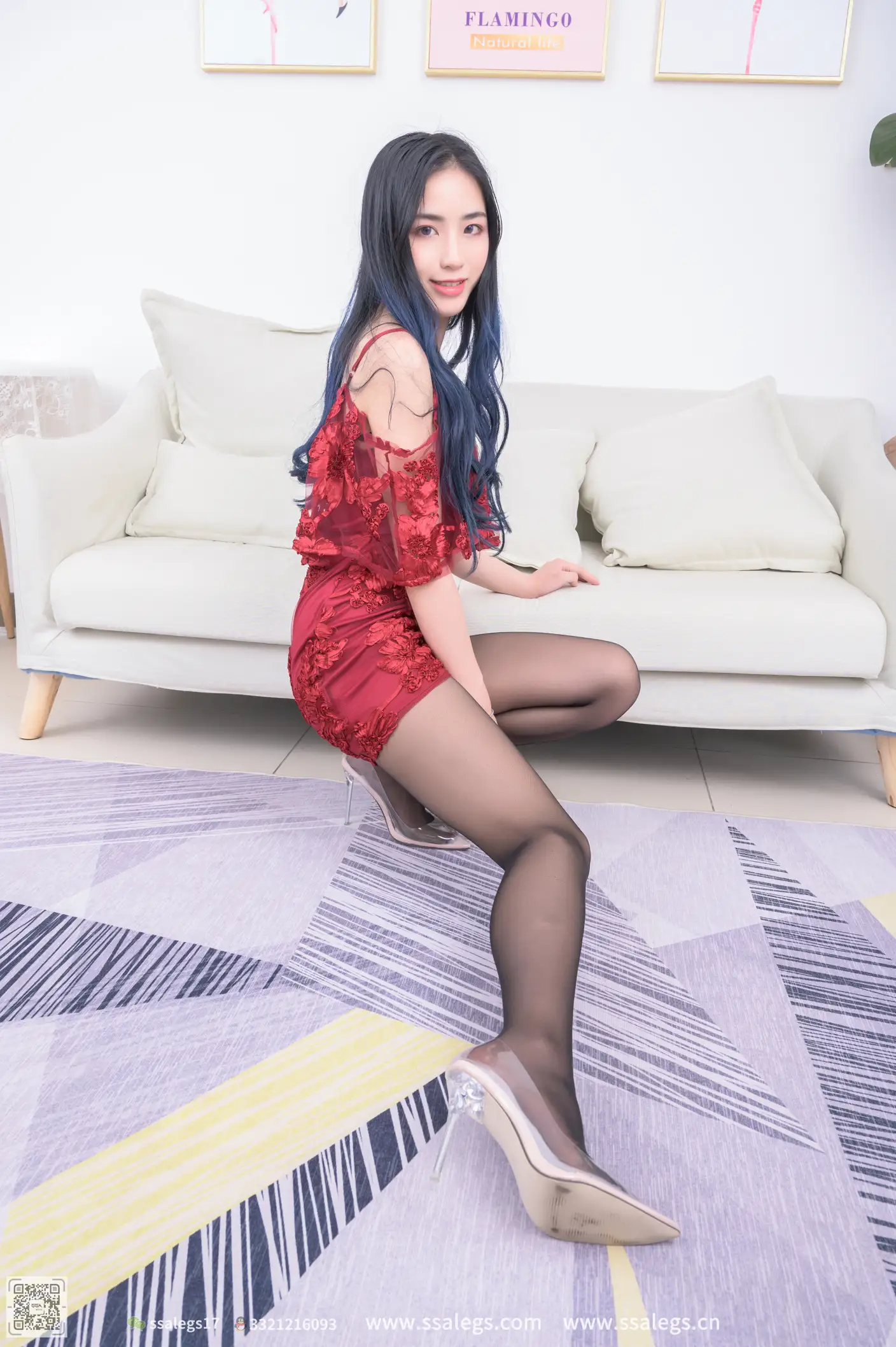 [爱美足] NO.523 茵茵 黑丝写真（上) 丝社#[127P]-1