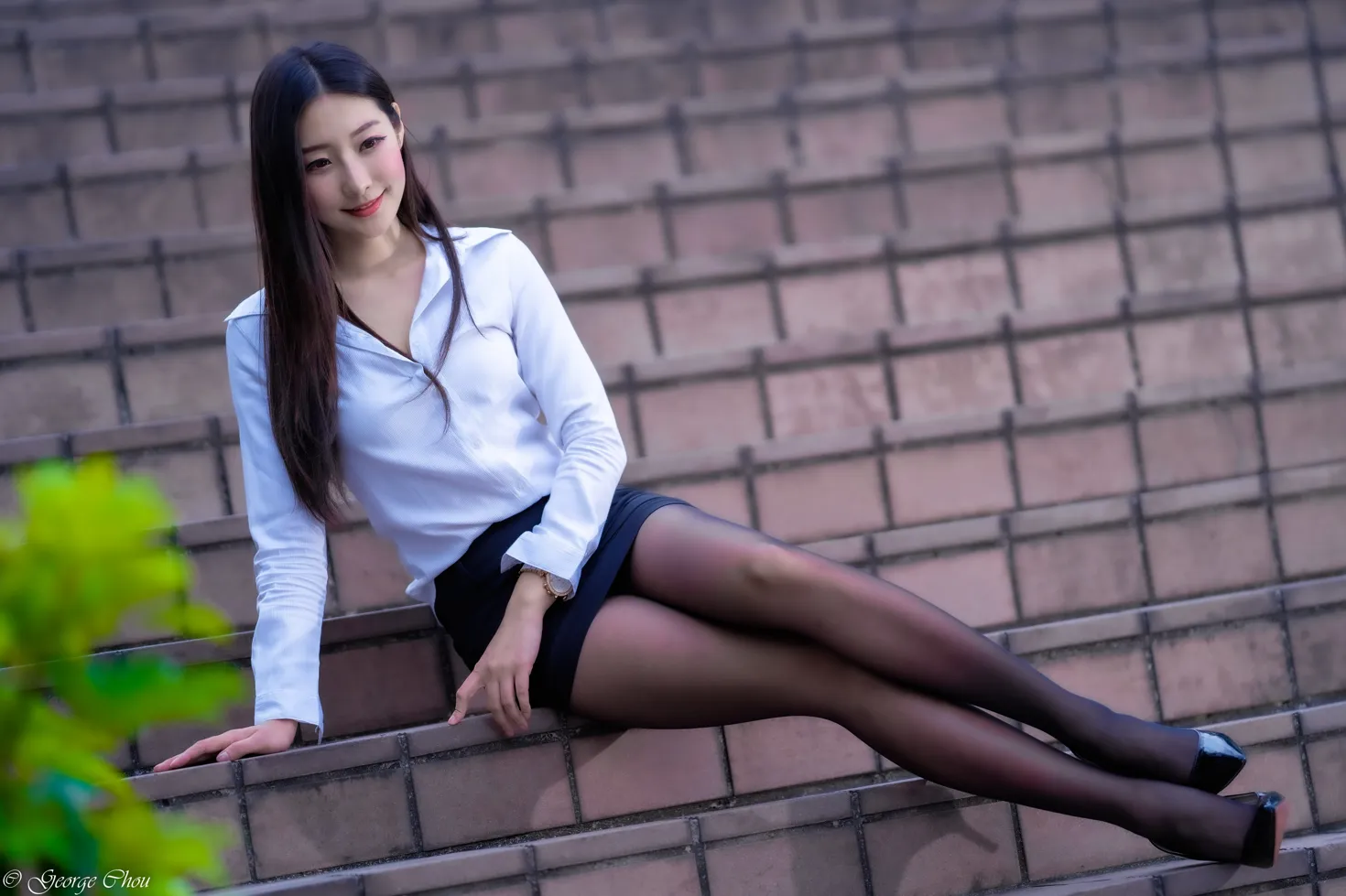 [Mzsock] NO.131 Wu Xiaokui OL black silk high heels beautiful legs street photography#[39P]-3