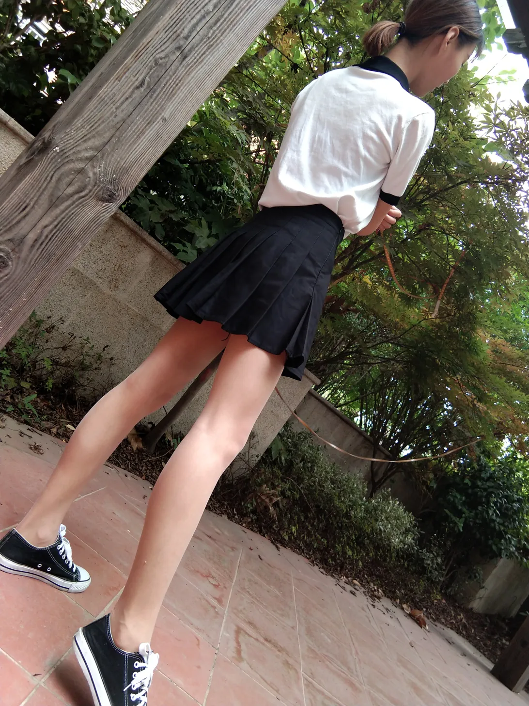 [爱美足] NO.017 肉丝低帮黑色帆布鞋 街拍#[30P]-10