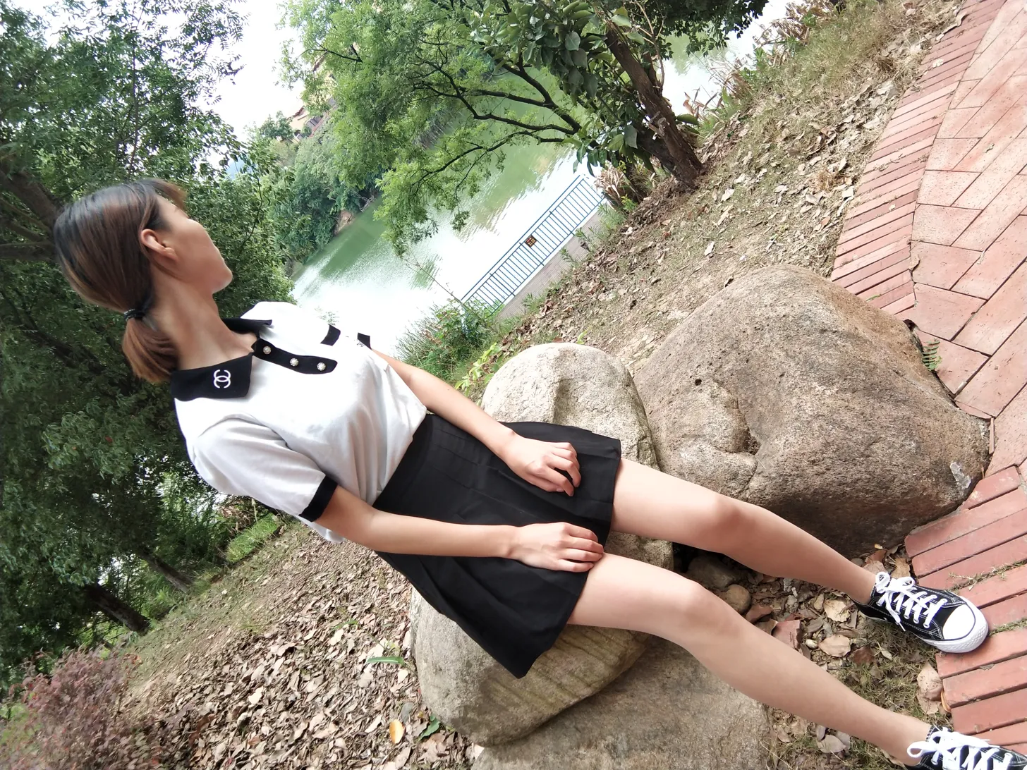 [爱美足] NO.017 肉丝低帮黑色帆布鞋 街拍#[30P]-4