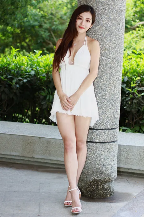 [爱美足] NO.039 Go Go 白色小禮服 高跟美腿外拍 街拍#[106P]-2