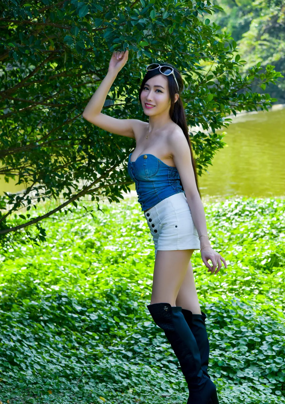 [爱美足] NO.181 妍希 露肩短裤长靴美腿 街拍#[71P]-3
