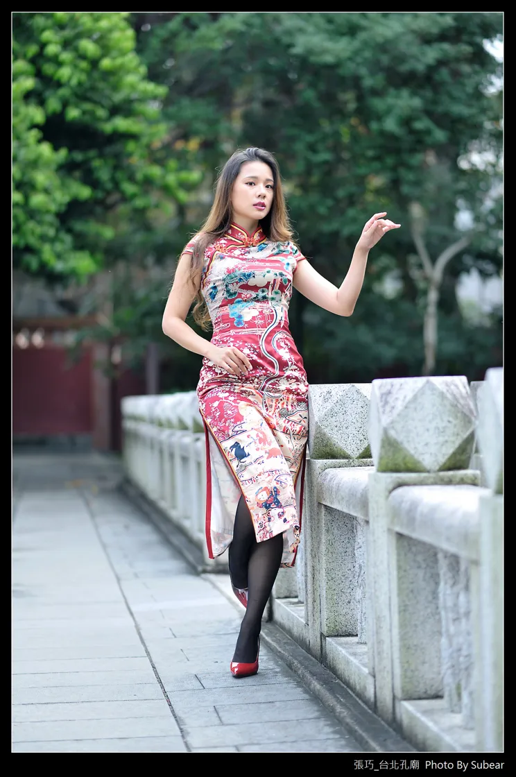 [爱美足] NO.098 张巧 旗袍黑丝高跟美腿 街拍#[54P]-2