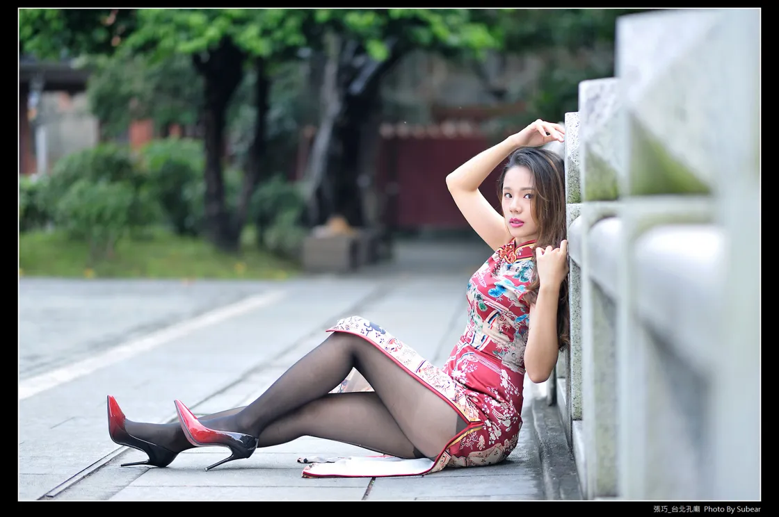 [爱美足] NO.098 张巧 旗袍黑丝高跟美腿 街拍#[54P]-4