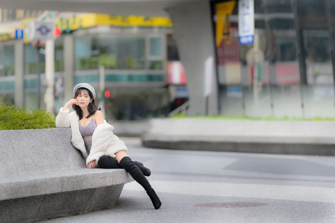 [爱美足] NO.215 YoYo 牛仔短裤长靴 街拍#[105P]-4