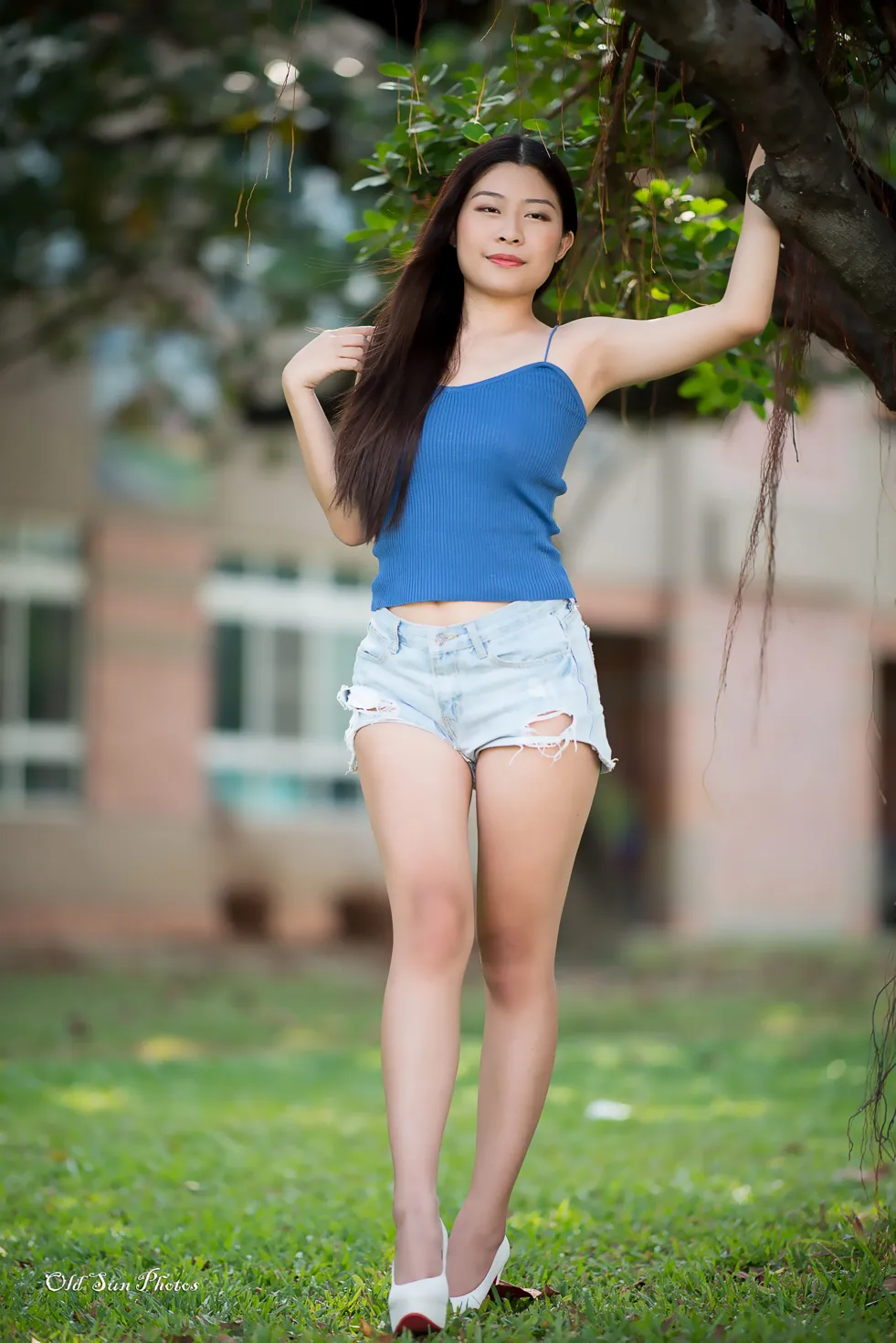 [Mzsock] NO.187 Zhang Zilin denim shorts, high heels and beautiful legs street photography#[66P]-3