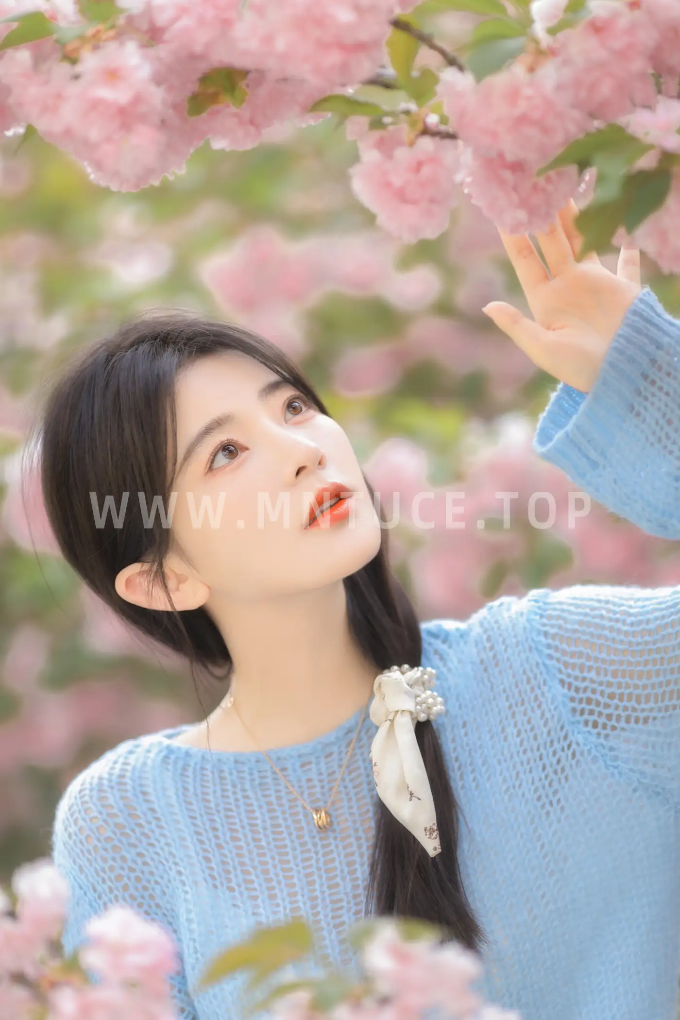 [艺图语] 2022.06.22 Vol.1252 – 粉蓝晚樱 杨伊墨#[29P]-19